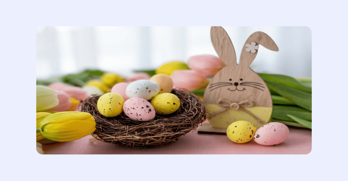 Målade ägg inför påsken.