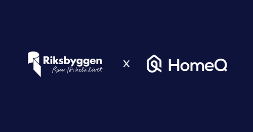 Riksbyggens och HomeQs logotyper